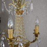 Beautiful chandelier with tassels.