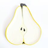 Grande assiette poire vintage | Ernestine Cannon, Italie, années 60