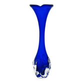 Vase Bo Borgström Åseda Glasbruk Jack in the Pulpit Bleu 31cm 1960