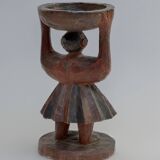 Wooden sculpture - Woman in a pleated skirt (Burkina Faso)