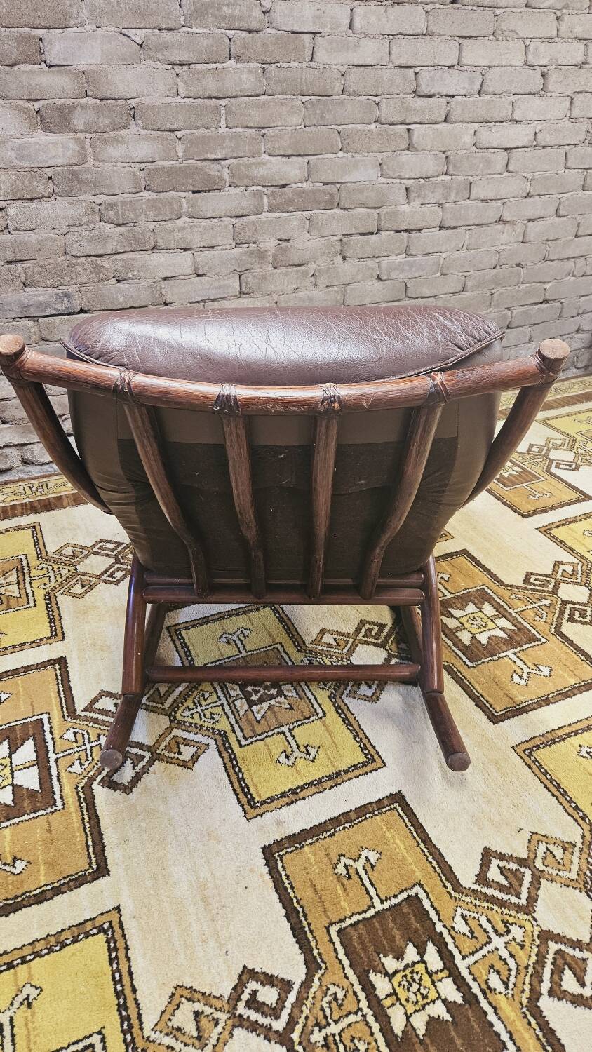 Bamboo rocking chair from the 1970s