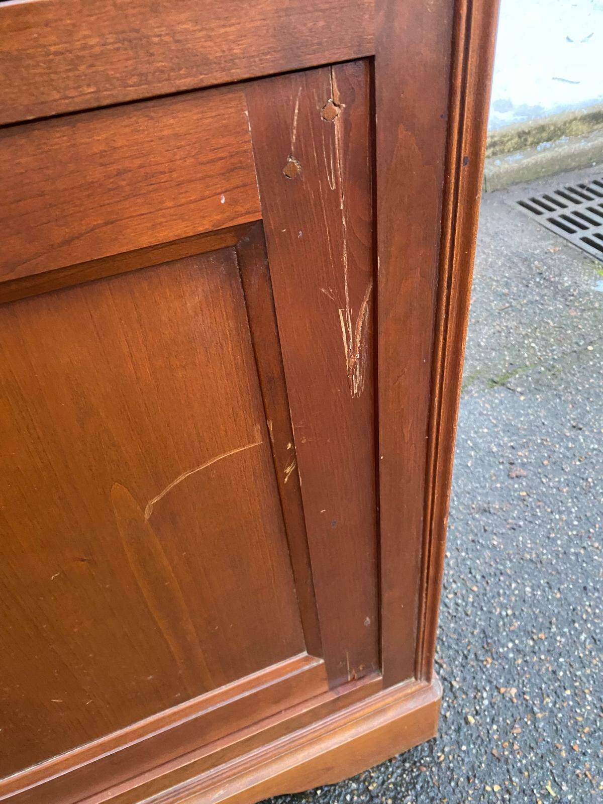 Louis Philippe style solid wood barn wardrobe from the 20th century.