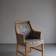 Fauteuil en bois de bouleau à motif floral Swedish Grace