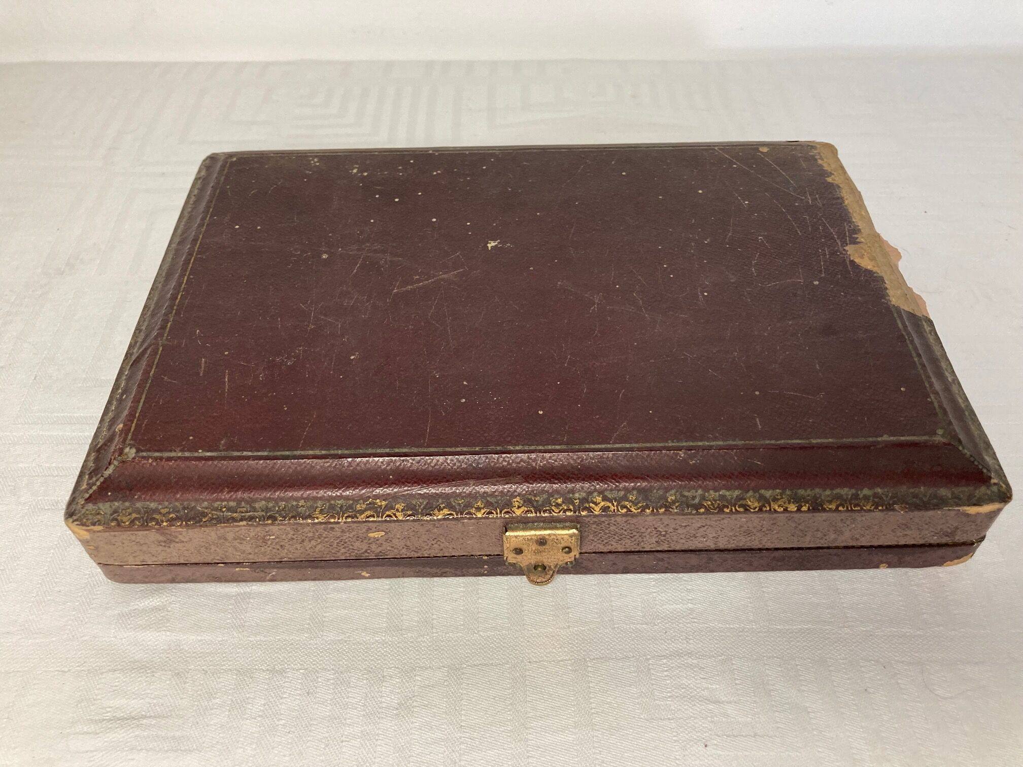 Old candy confectionery service 4 pieces silver metal case XIXth