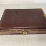 Old candy confectionery service 4 pieces silver metal case XIXth