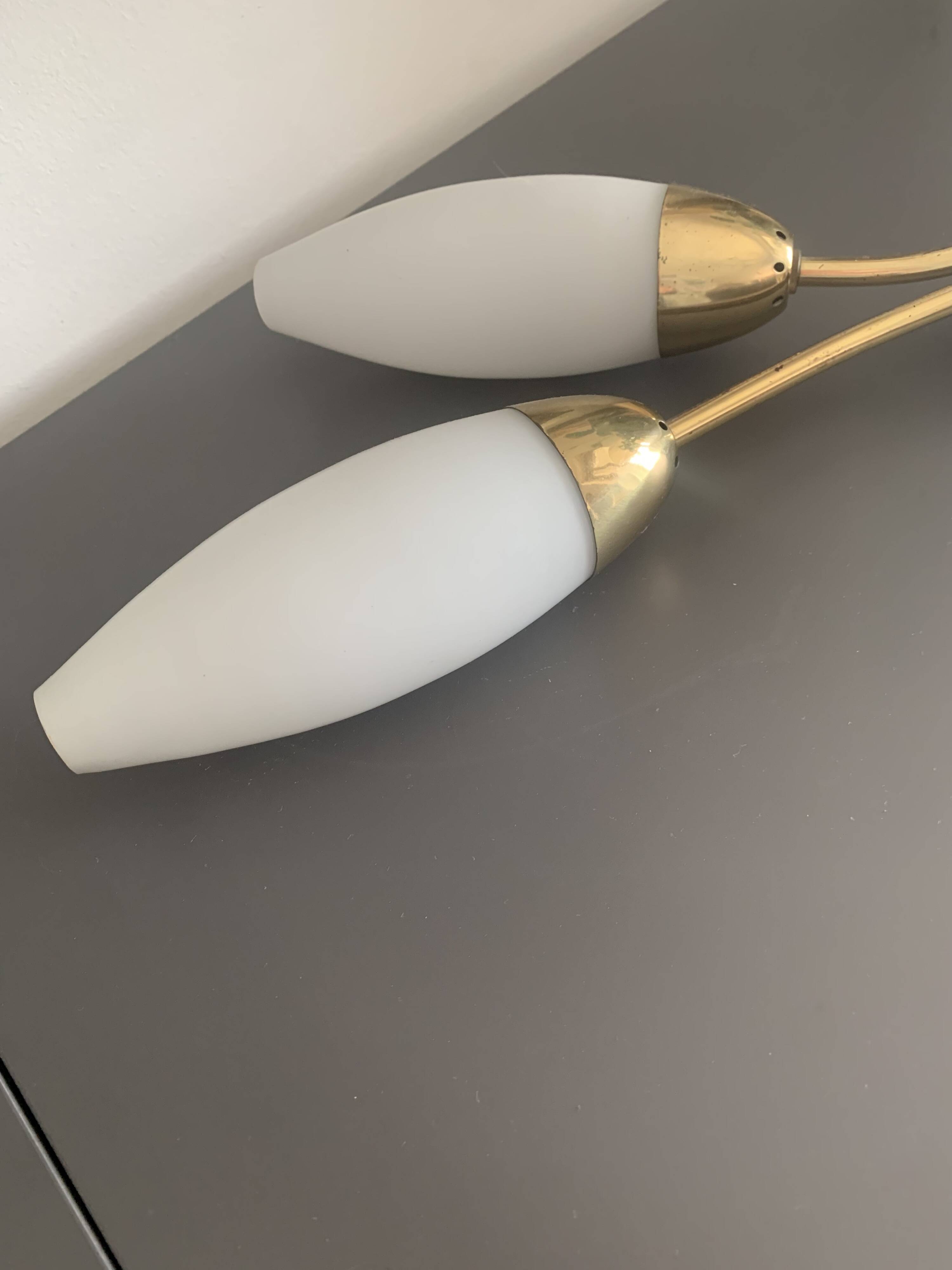 Wall lamp with glass shades, 1960s