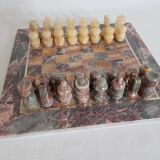 Chess game with vintage onyx board