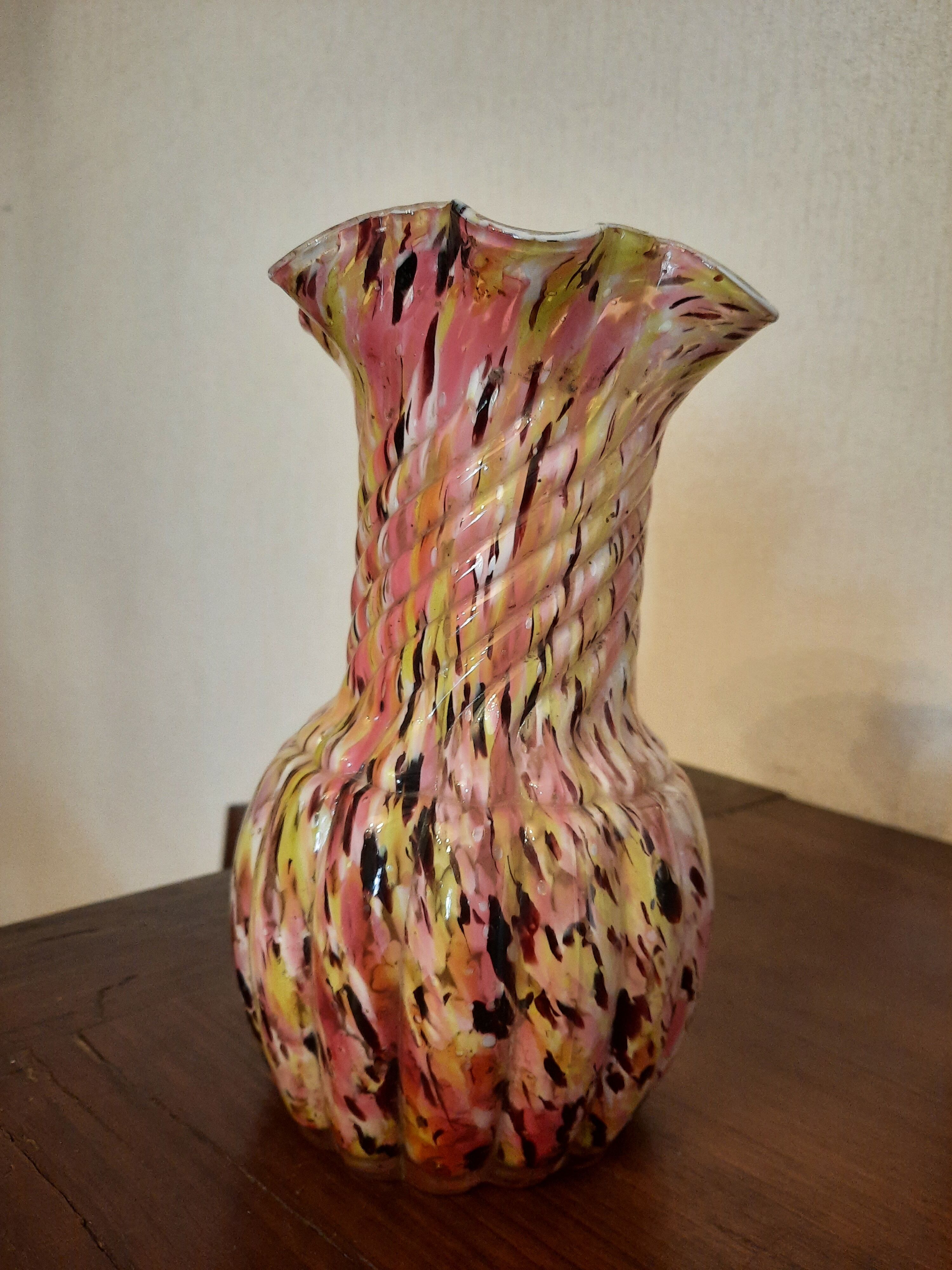 Colored glass vases