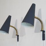 Paire d'appliques suedoise d'Ekilstuna 1960