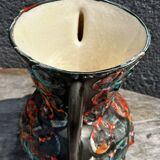 Rocaille Amphora Vase - Fat Lava Origin Vallauris or West Germany H 28 cm