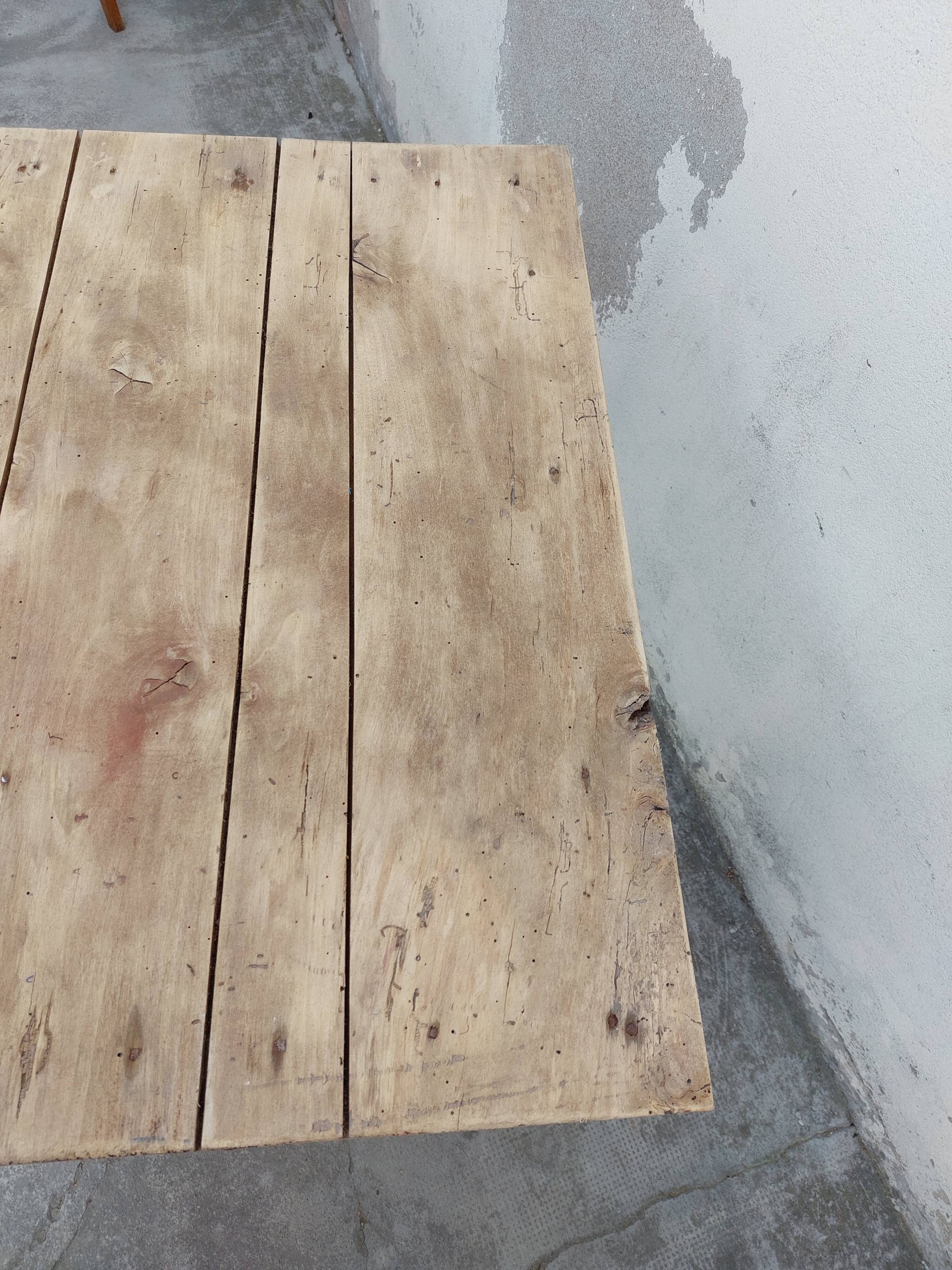 Black patinated old farmhouse table