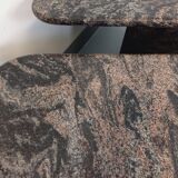Paire de tables basses gigognes vintage en granit des années 70