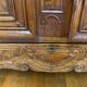 Bressane cabinet dated 1863, in walnut, ash and ash magnifying glass