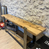 Metal and wood workbench
