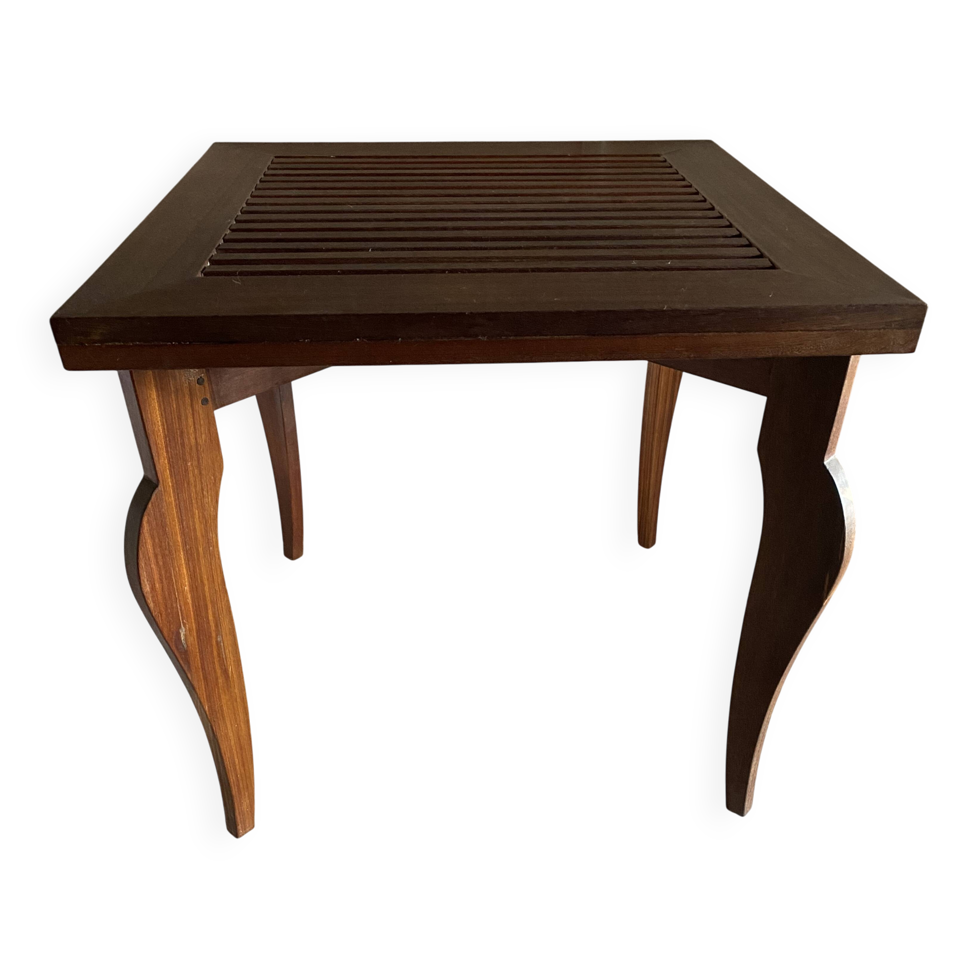 Square side table, exotic wood