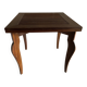 Table d'appoint carrée, bois exotique