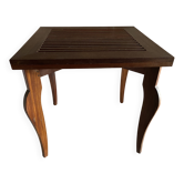 Table d'appoint carrée, bois exotique