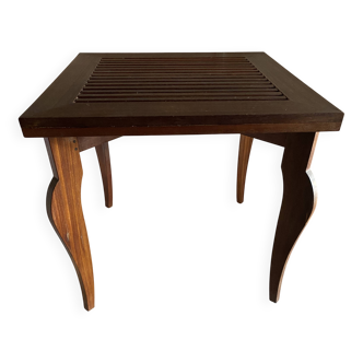 Square side table, exotic wood