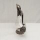 Carafe -duck in silver metal and glass signed