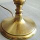 Lampe ancienne en laiton avec son abat-jour en tissu années 1900 fait main en France