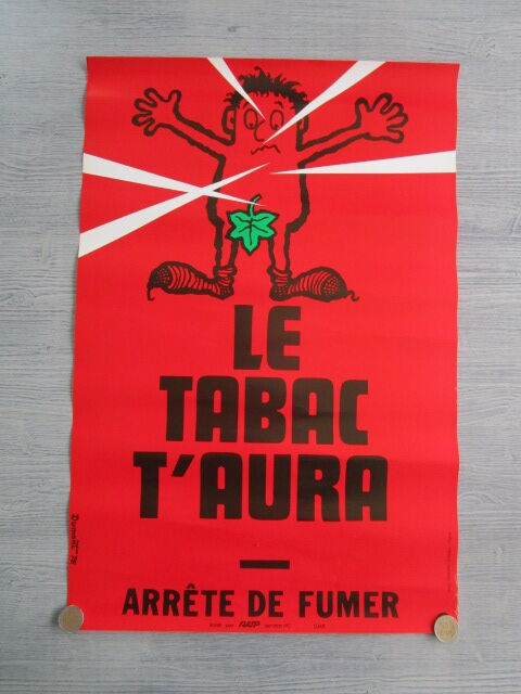 1975 poster ratp old dumont-against smoking-60x40