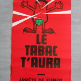 Affiche ratp ancienne dumont-contre le tabagisme-60x40
