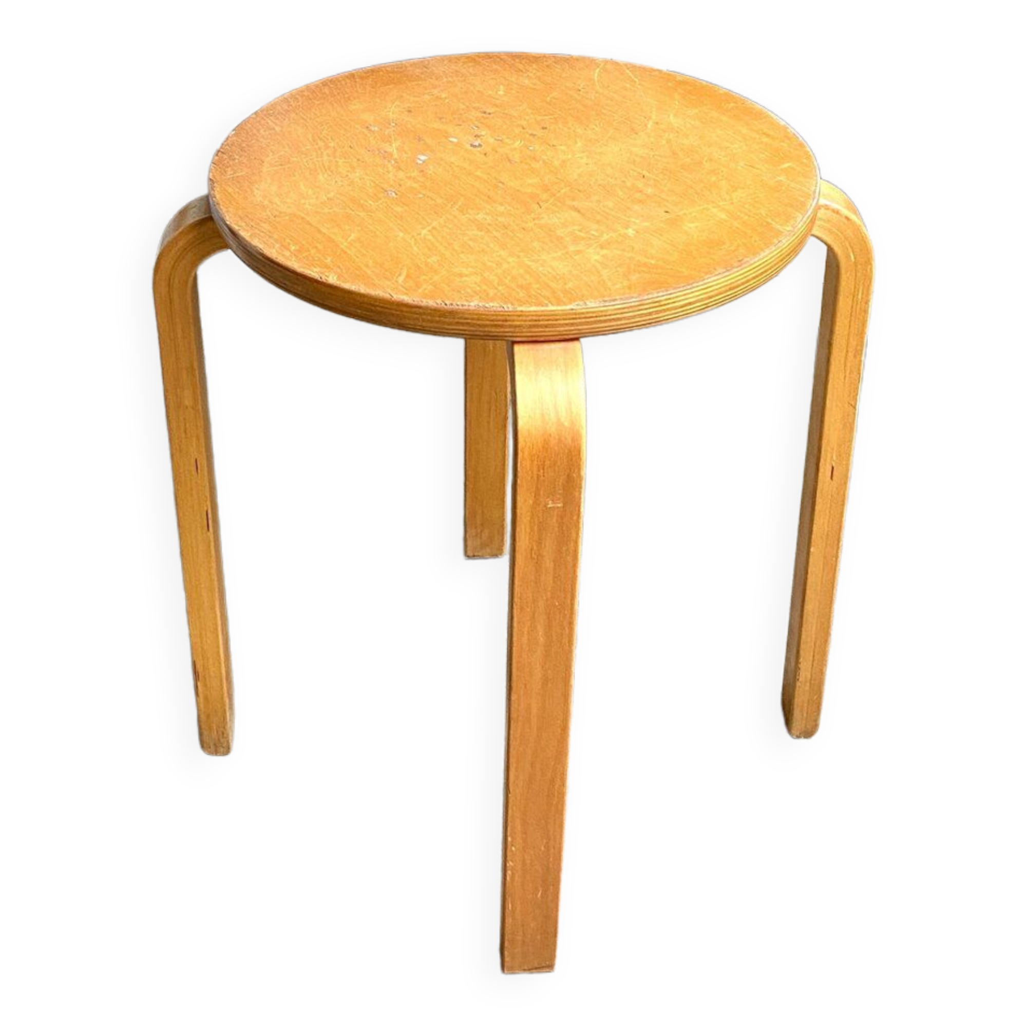 Light wood stool