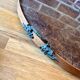 Large old wood glass metal tray