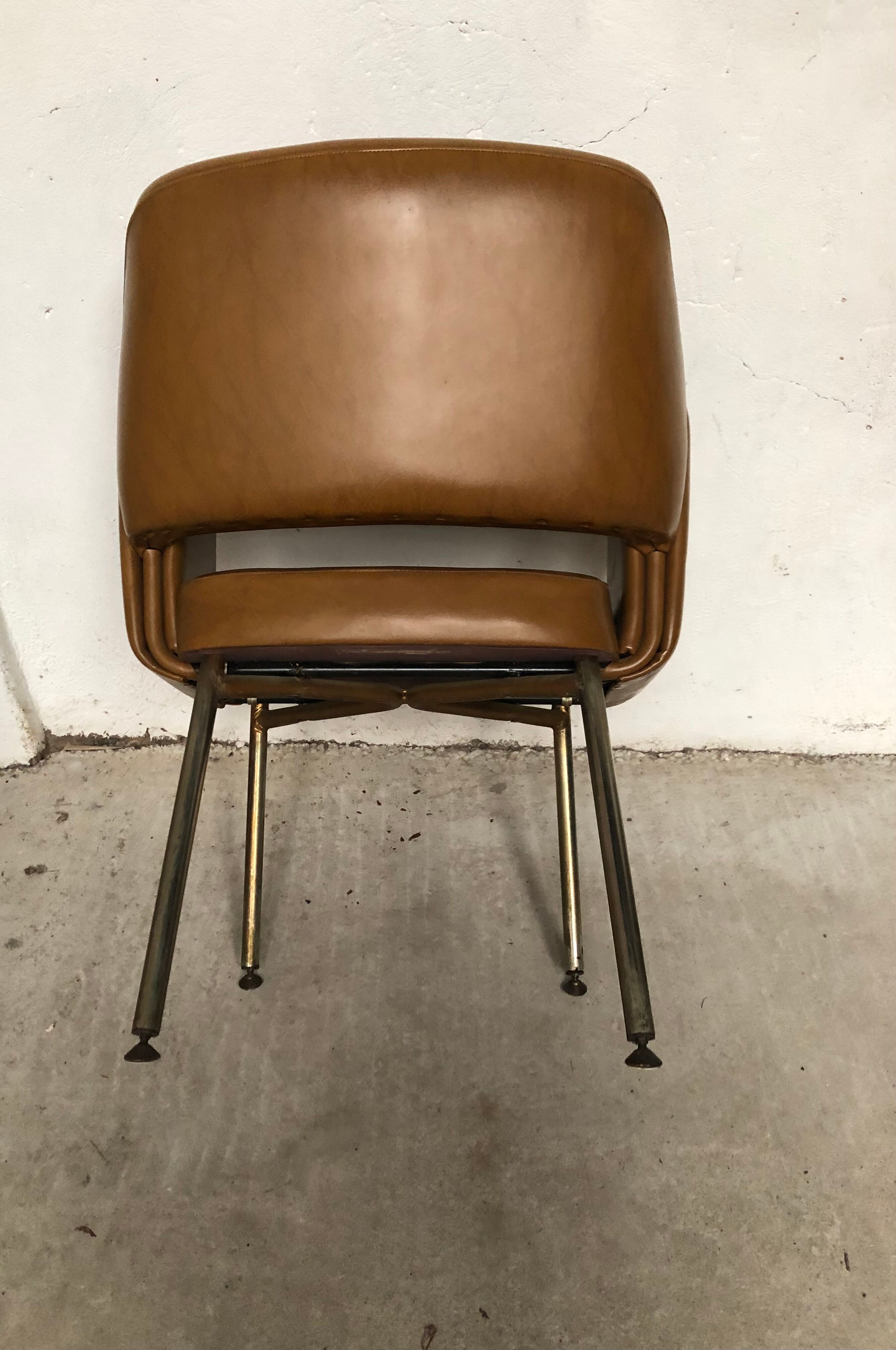 Armchair imitation leather Marc and Pierre Simon for Airborne 60s