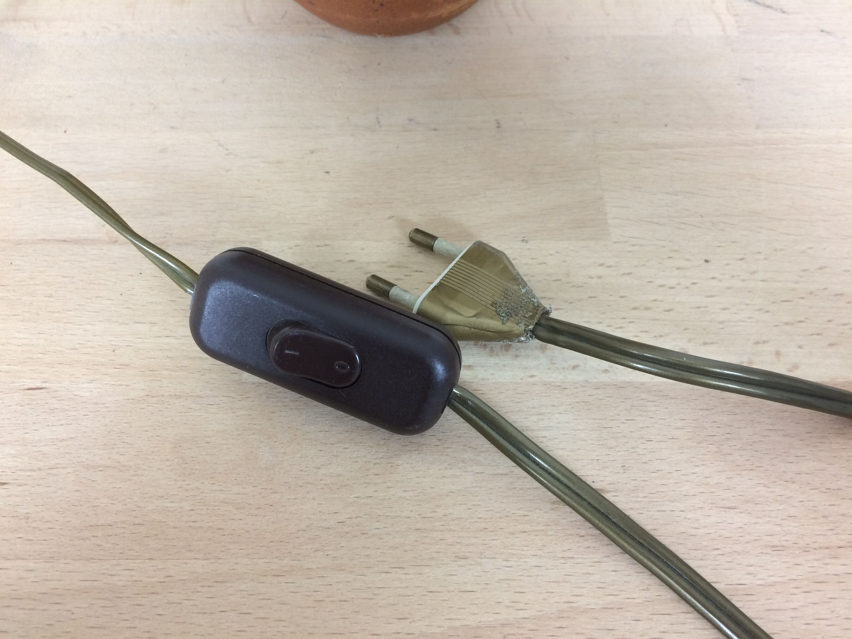 Sandstone ball lamp and wool day lampshade