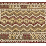 Geometric kilim rug, brown cream handmade flat-weave rug102x152cm