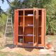 Grande armoire art déco bois exotique