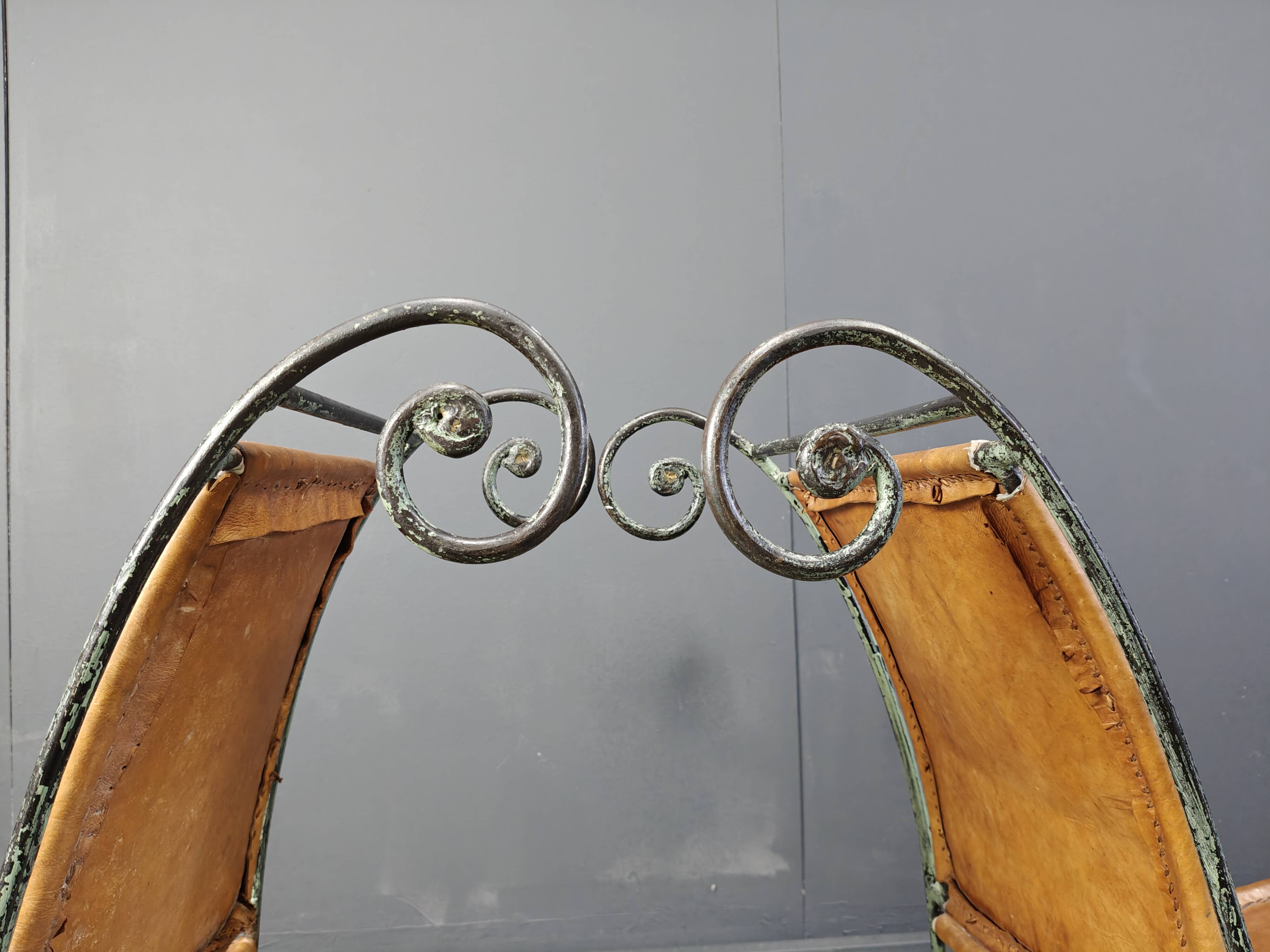 Spanish wrought iron dining chairs, 1960s