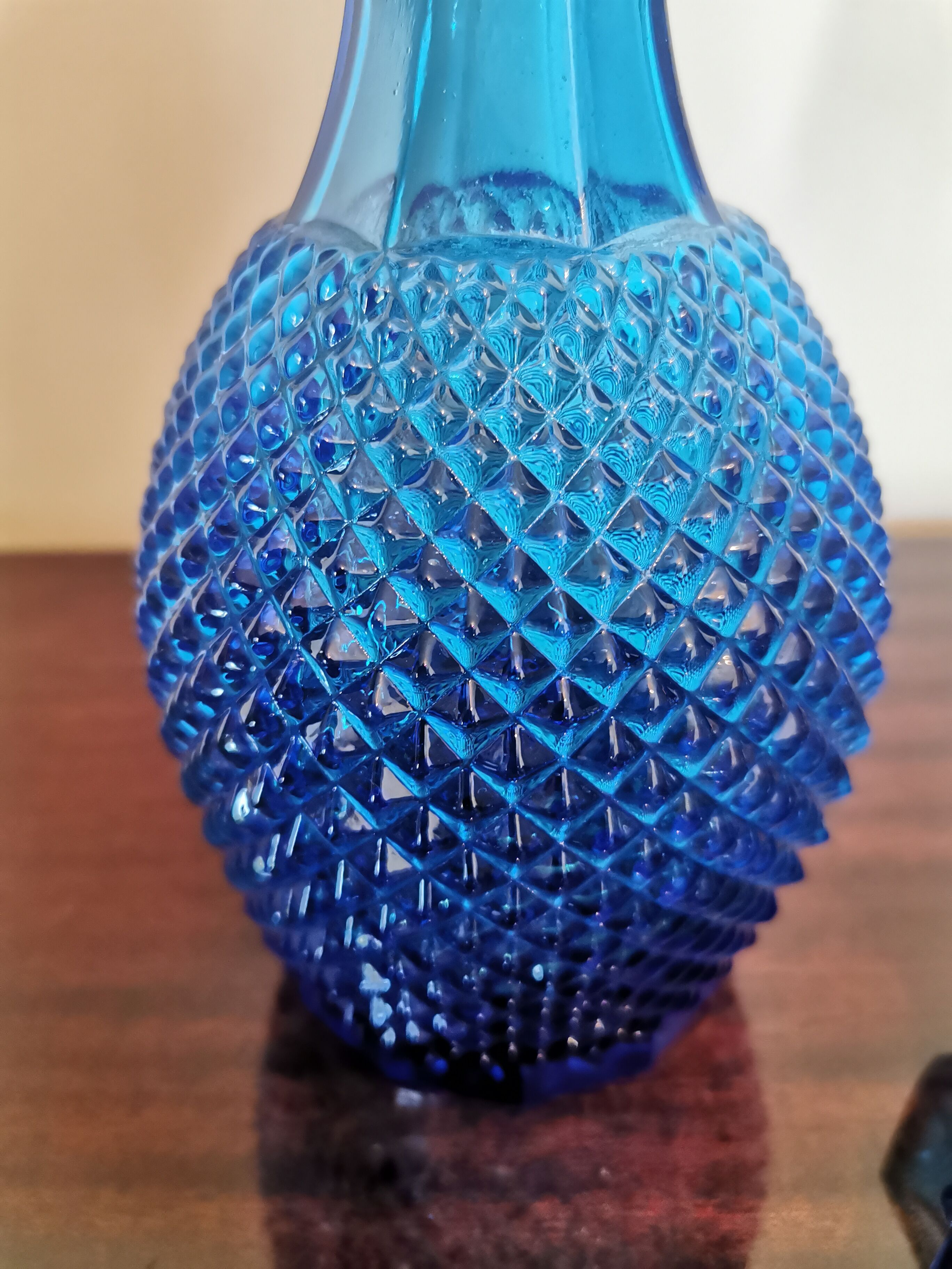 Decanter blue diamond tip "Casa Lopez"