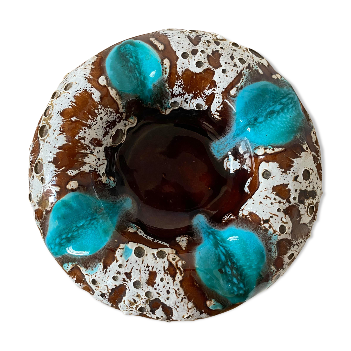 Ashtray fat lava 1960 signed Vallauris