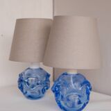 Mid-Century Modern Table Lamps in Blue by Börne Augustsson for Åseda Sweden