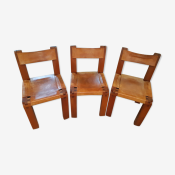 3 chaises S11 Pierre Chapo