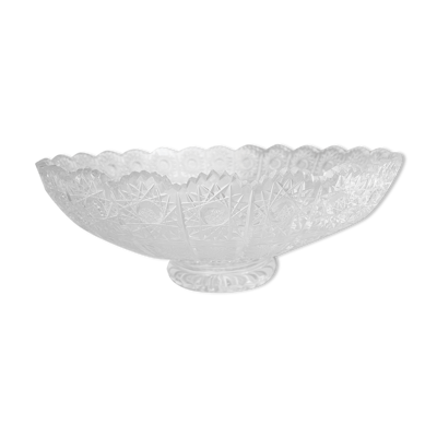 Coupe à fruit en cristal taillée