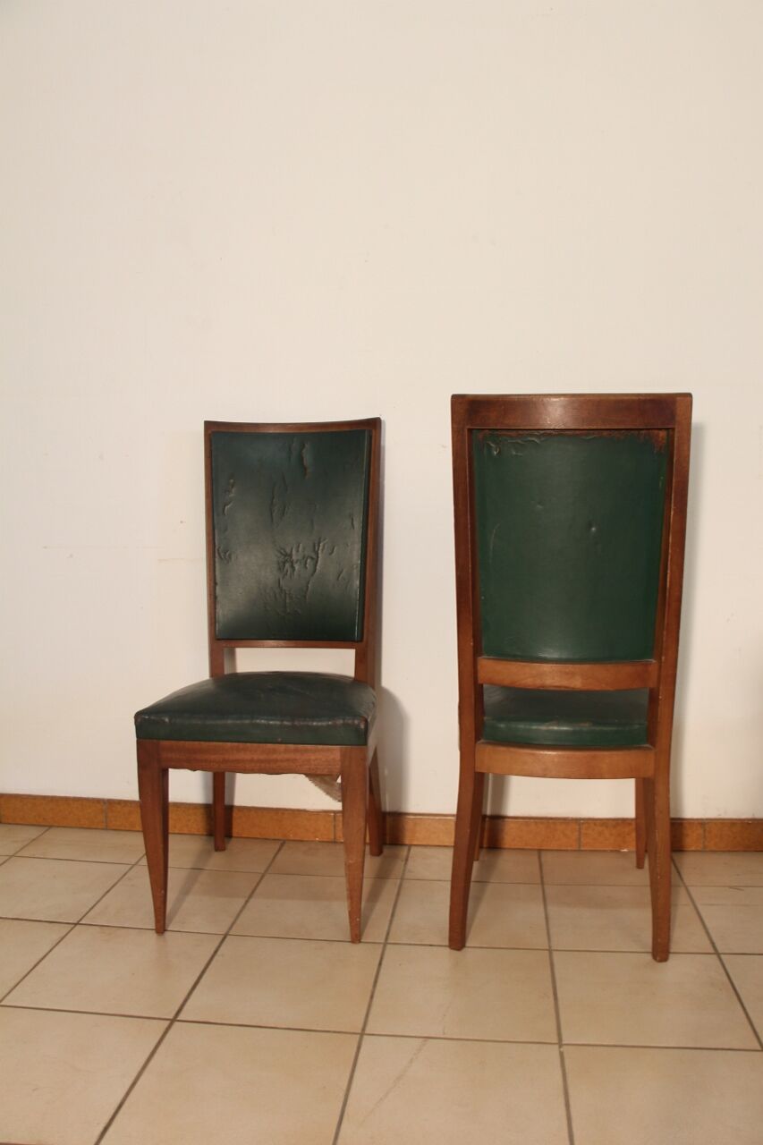 Set of 6 Art deco chairs in mahogany