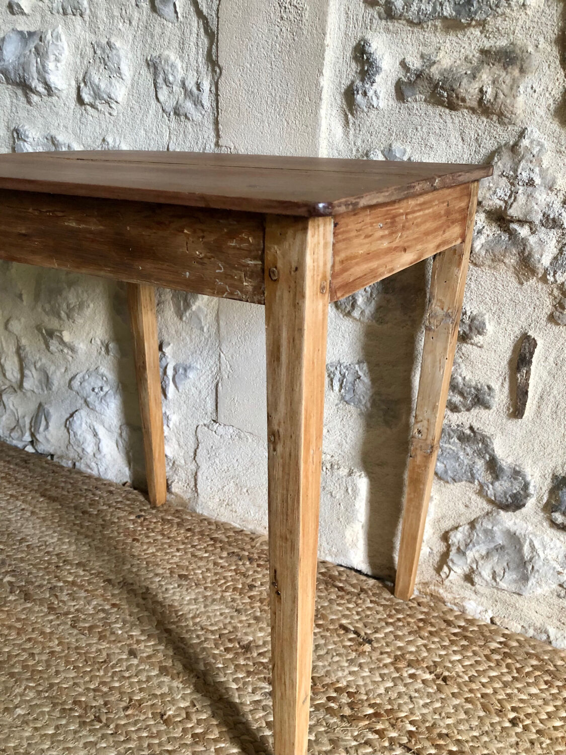 Small renovated wooden table