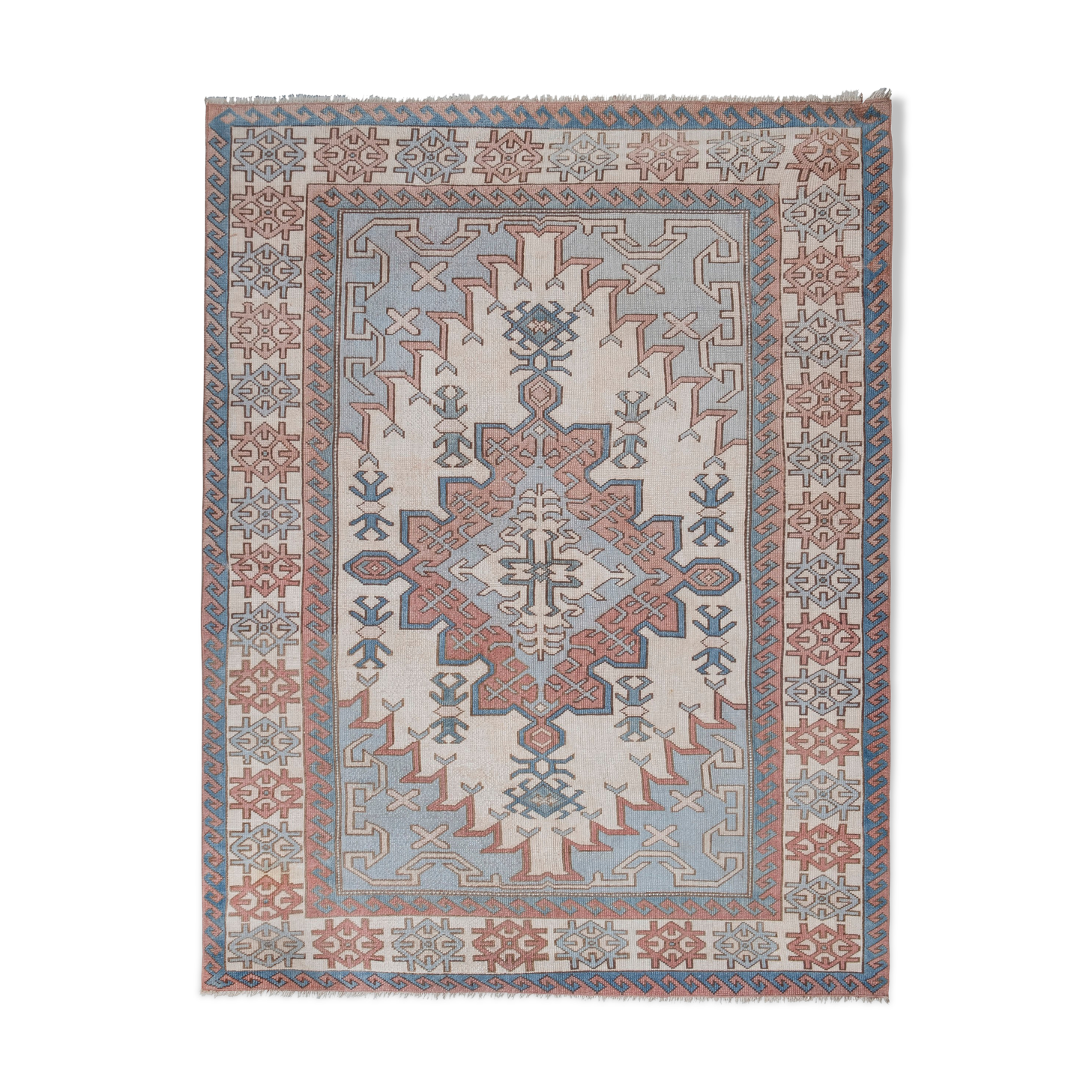 Oversize gray turkish oushak rug 173 x 227 cm