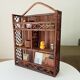Vintage bamboo and rattan wall shelf from the 70s