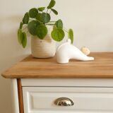 White and wood buffet