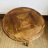 Louis XVI style round side table with fluted legs – 654011