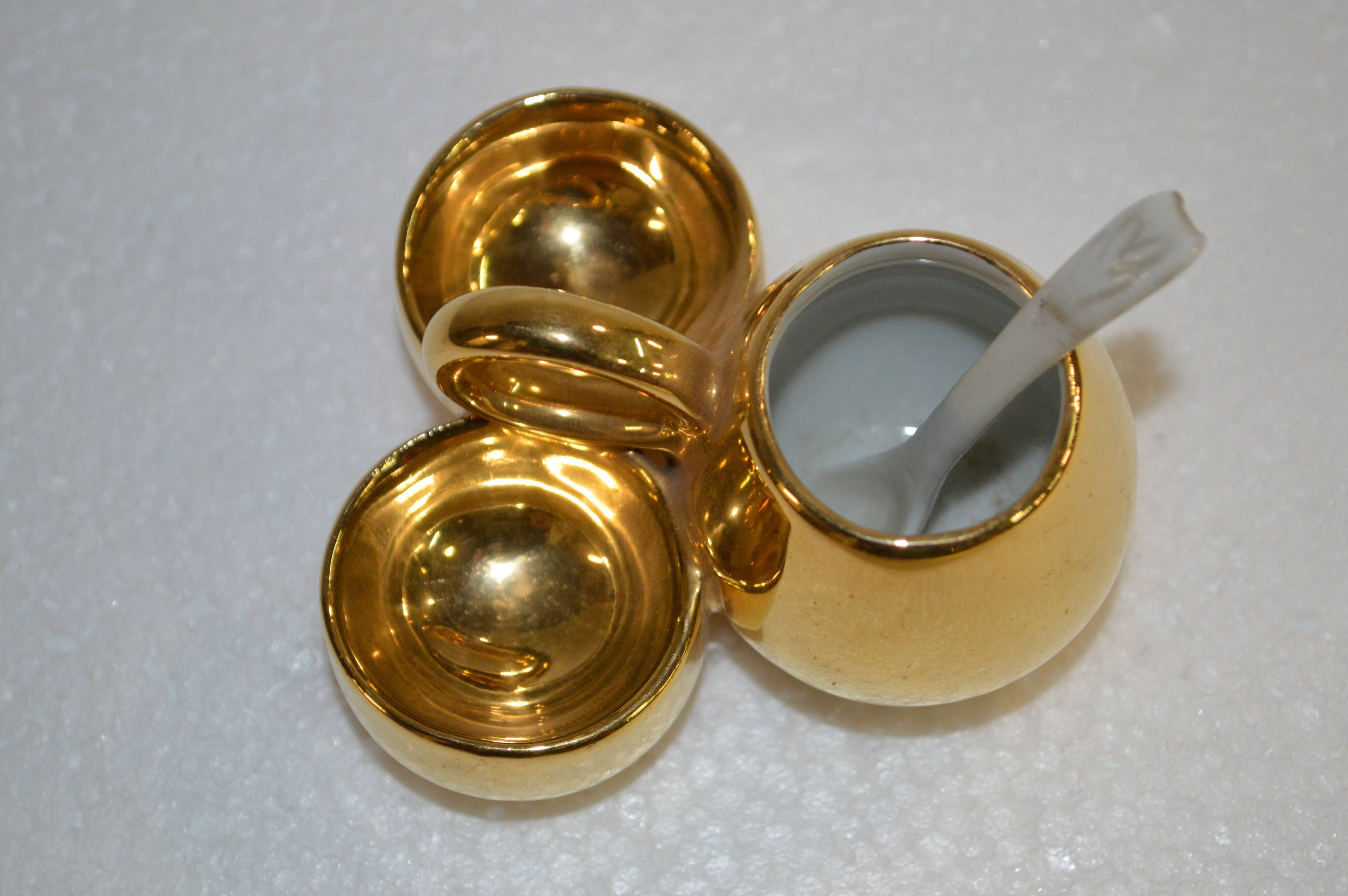 golden LIMOGES porcelain pepper shaker