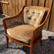 Fauteuil club chippendale giorgetti et faux bambou