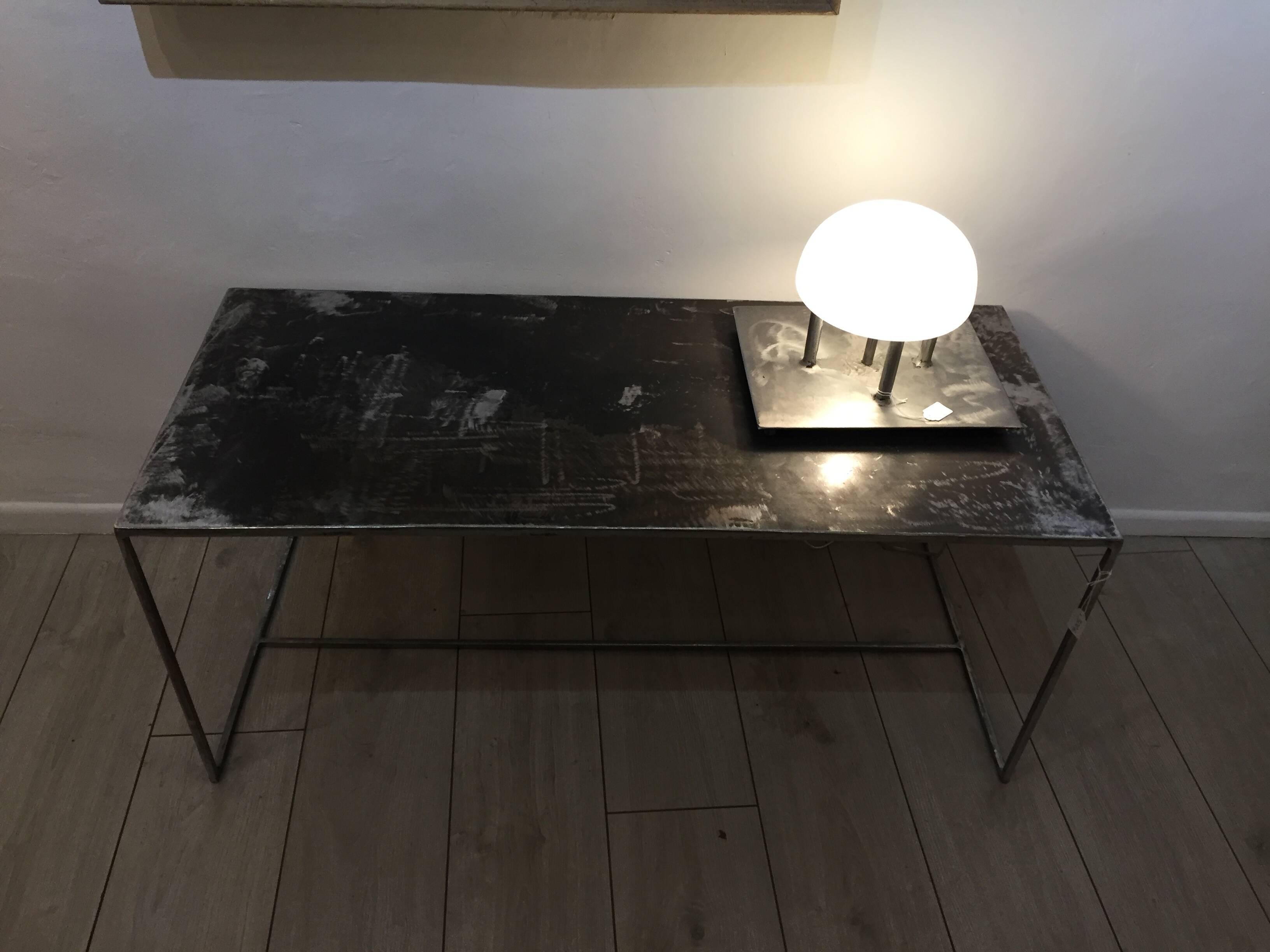 Metal designer coffee table