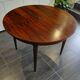 Scandinavian extendable round table in Rio rosewood, 1970s