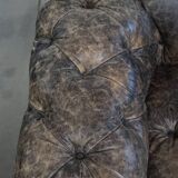 Chesterfield cowhide sofa