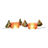 Paire de lampes de table "bonbon" par Lionel Le Scornec, circa 1975